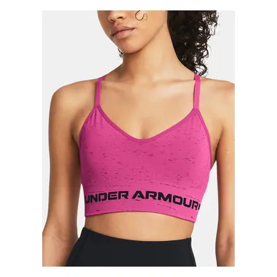 Under Armour Bra UA Seamless Low Long Htr Bra-PNK - Women's