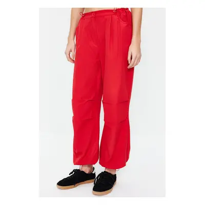 Trendyol Red Jogger Normal Waist Elastic Woven Trousers