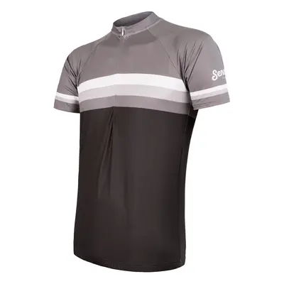 Men's Jersey Sensor Cyklo Summer Stripe Black/Grey