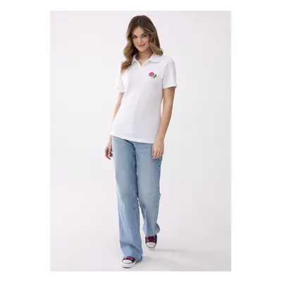 Folkstar Woman's Polo Shirt Embroidery