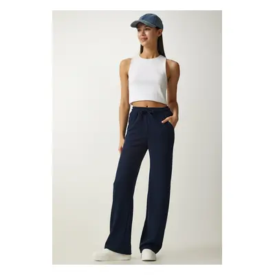 Happiness İstanbul Women's Navy Blue Pocket Camisole Sweatpants