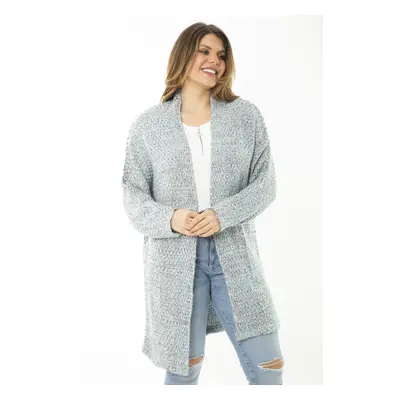 Şans Women's Plus Size Colorful Knitwear Thick Cardigan