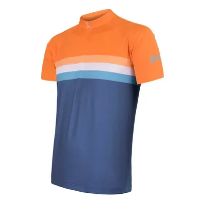 Men's Jersey Sensor Cyklo Summer Stripe Blue/Orange