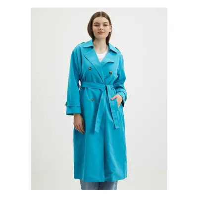 Blue women's trench coat VERO MODA Chloe - Women