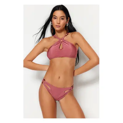 Trendyol Dusty Rose kiegészítő részletesen kidolgozott bikini alsó