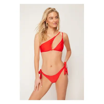 Trendyol Red Tie Brazilian Bikini Bottom