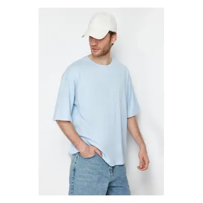 Trendyol Light Blue Oversize/Wide Cut 100% T-Shirt