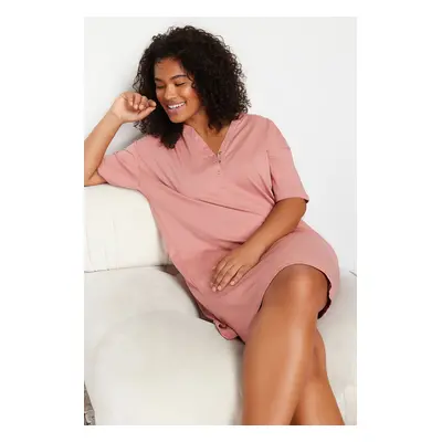 Trendyol Curve Pale Pink Knitted Nightgown