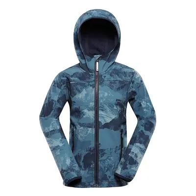 Children's softshell jacket ALPINE PRO HOORO blue mirage variant pa