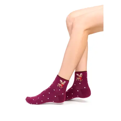 Socks Melange Bordo Melange Bordo