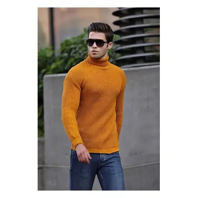 Madmext Yellow Turtleneck Sweater