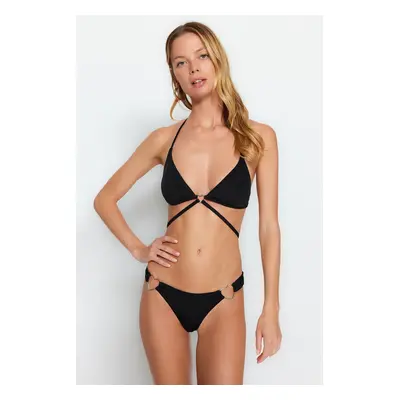 Trendyol Black háromszög kiegészítő bikini felső