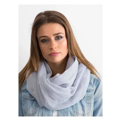 Light gray scarf with rhinestones