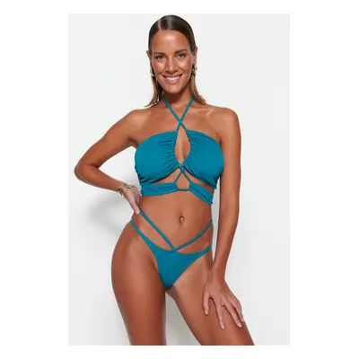 Trendyol Oil Pile magas lábú bikini alsók