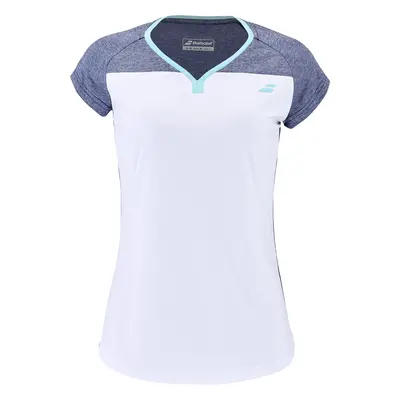 Dámské tričko Babolat Play Cap Sleeve Top Women White/Blue