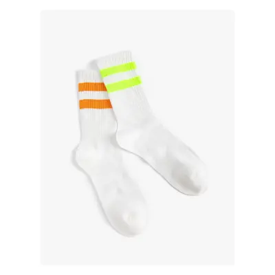 Koton Set of Tennis Socks Striped Patterned