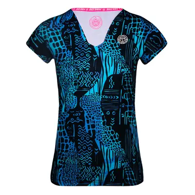 Women's T-shirt BIDI BADU Bella 2.0 Tech V-Neck Tee Blue