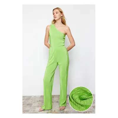 Trendyol Green Pleat Lined Stretchy Knitted Trousers