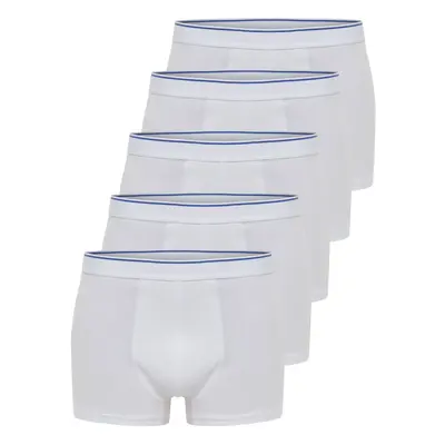 Trendyol White Multicolored Basic Pack Cotton Boxers