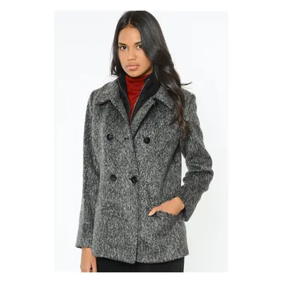 Z6180 DEWBERRY LADIES COAT-BLACK