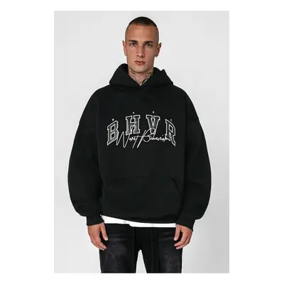 Madmext Black Oversized Men's Sweatshirt