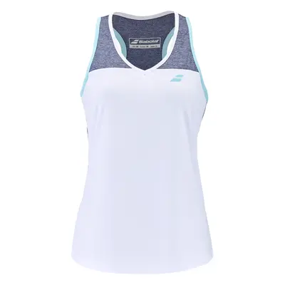 Dámské tílko Babolat Play Tank Top Women White/Blue