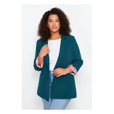 Trendyol Curve Green Lining Detailed Woven Jacket