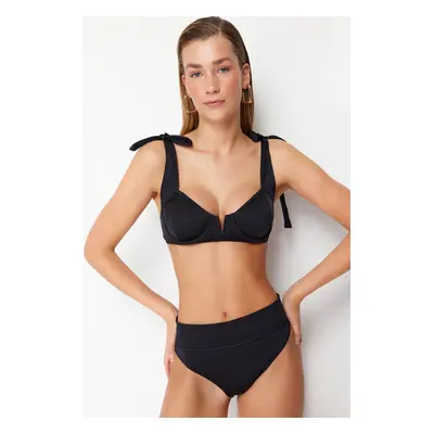 Trendyol Black High Waist Hipster Bikini Bottom