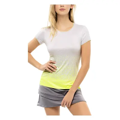 Women's T-shirt Lucky in Love Turn Up The Pleat Neon Yellow