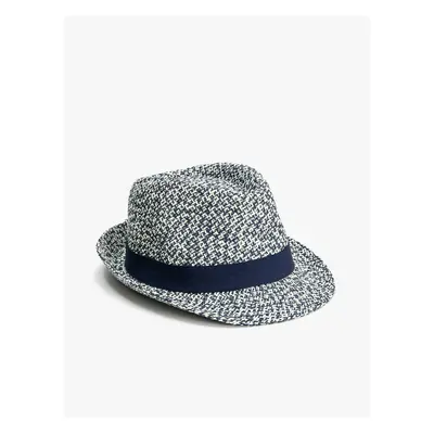 Koton Straw Fedora Hat with Band Detail