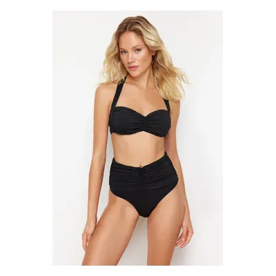 Trendyol Black Restorer High Waist Regular Bikini Six