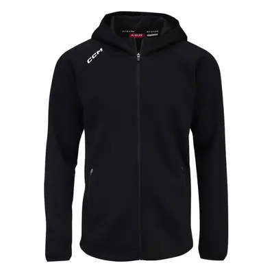 Men's CCM LOCKER ROOM FLEECE FULL ZIP HOODIE black