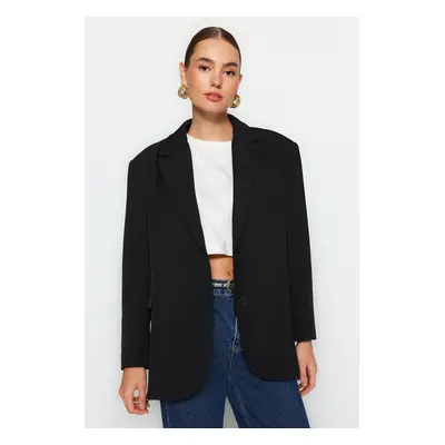 Trendyol Black Woven Extra Oversize Blazer Jacket