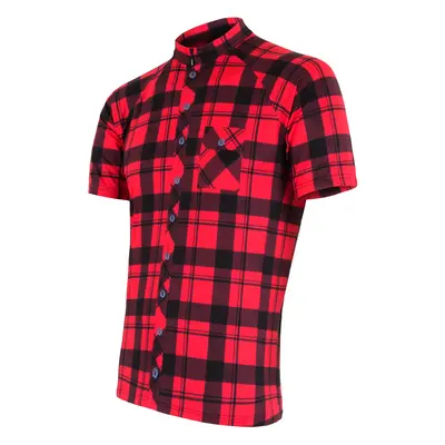 Men's Jersey Sensor Cyklo Square Red