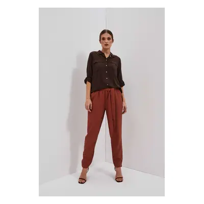 WOMEN'S TROUSERS L-SP-4012 BROWN