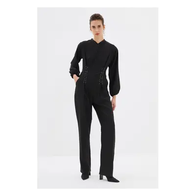 Trendyol Black Waist Detailed Jumpsuit