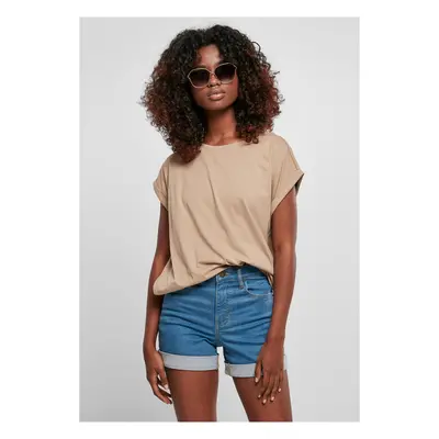 Women's papaya T-shirt with extended shoulder