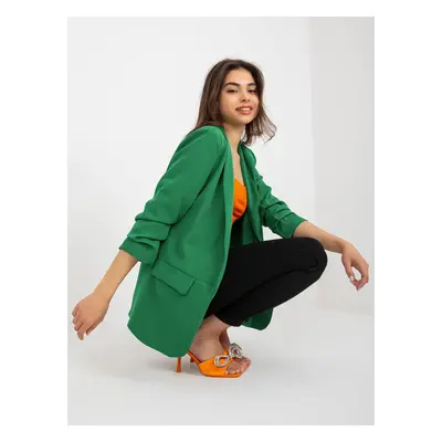 Women's dark green lined blazer OCH BELLA