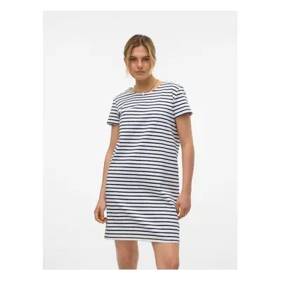 Blue and White Women's Striped Dress Vero Moda Abby - Women