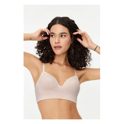 Trendyol Powder Pink Seamless Strappy Non-wired Cupped Bralette Knit Bra