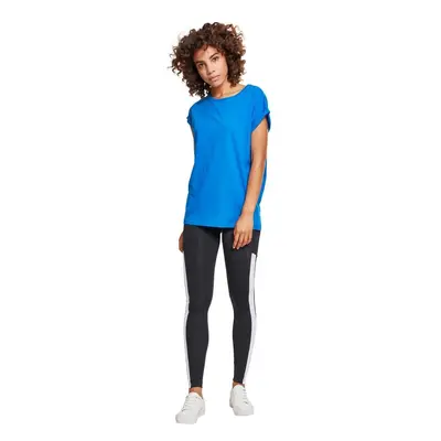 Women's T-shirt with extended shoulder light blue