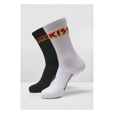 Kiss Socks 2-Pack Black/White