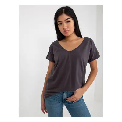 Basic V-neck charcoal T-shirt by Emory