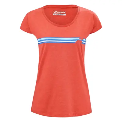 Dámské tričko Babolat Exercise Stripes Tee Poppy Red