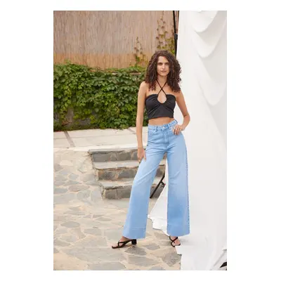 VATKALI High Waist Jean with Leg Detail