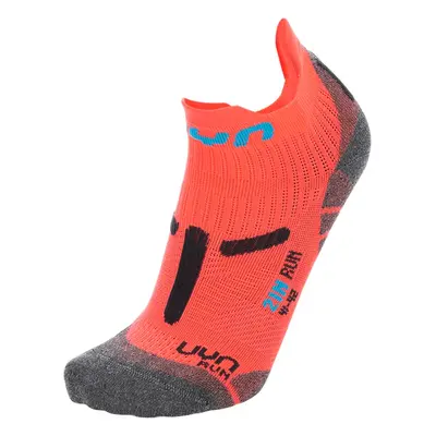 Dámské ponožky UYN RUN 2IN SOCKS Coral Fluo/Anthracite