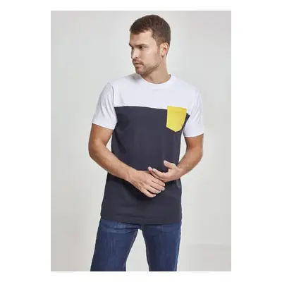 3-Colored Pocket T-Shirt NVY/WHT/CHROMEYELLOW