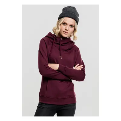 Danish Raglan High Neck Hoody - Cherry