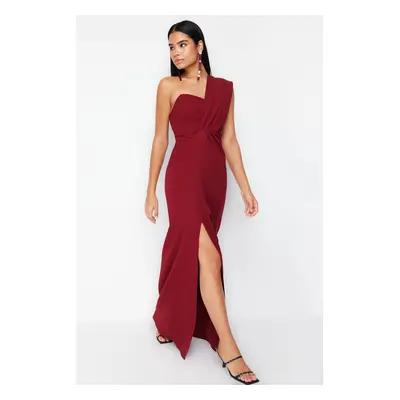 Trendyol Burgundy Woven Evening Dress & Graduation Dress