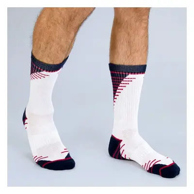 DIM SPORT CREW SOCKS MEDIUM IMPACT 2x - Men's sports socks - white - red - blue